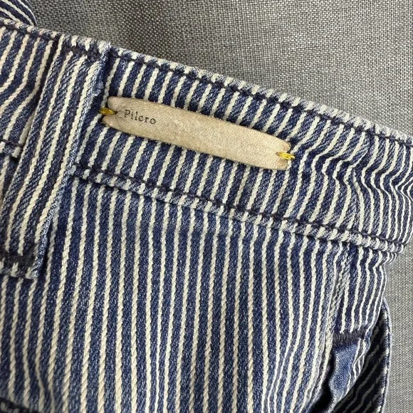 ANTHROPOLOGIE Pilcro and the Letterpress Railroad Striped Denim Shorts Womens 27 - Picture 5 of 6